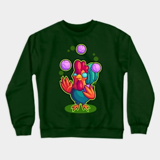 Juggling Rooster Crewneck Sweatshirt